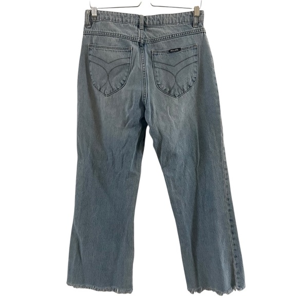 ROLLA'S Eastcoast Flare High Rise Cut-Off Fray Hem Crop Jeans Size 29 - Picture 7 of 10